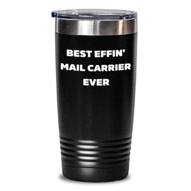 Generic Best Mail Carrier Ever Tumbler: Funny Mail Carrier Gifts for Father's Day Unique Gifts from Kids, 20oz, Black