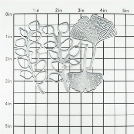 XMZZMX Ginkgo Leaf Metal Cutting Dies for Card Making, Paper Embossing Die Cuts Kit Templates Supplies, Photo Frame Album DIY Scrapbooking Stencils Sets