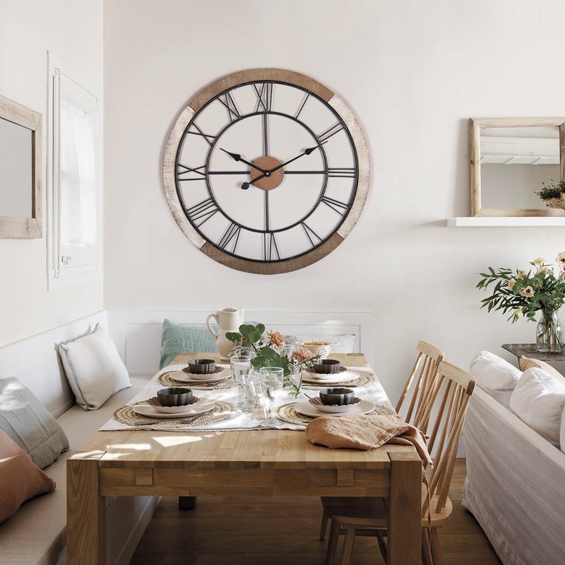Oakrain Wall Clock for Living Room Decor, 27.5'' Big Clock