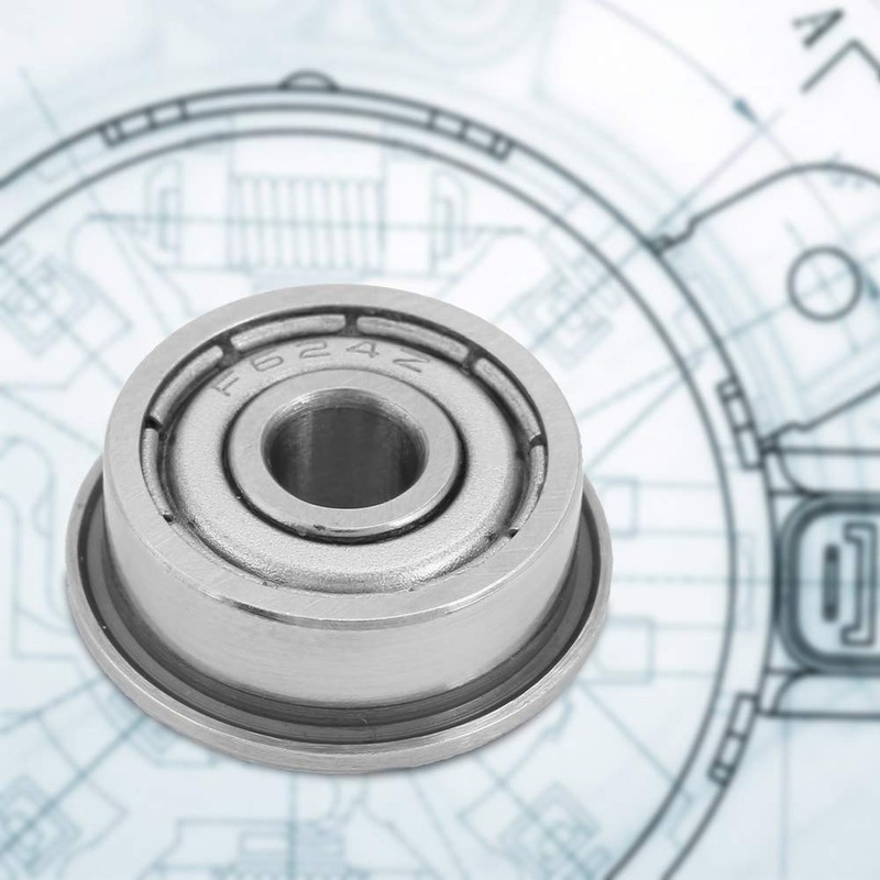 F624ZZ Double Shielded Miniature Flange Ball Bearings 4 x 13