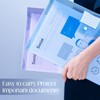 LOCCY 8 Pack Plastic Wallets A4 Folders for Paperwork, 8