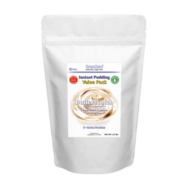 GramZero Butterscotch Sugar Free Pudding Mix 6-Pack, Great For Nutrition Club Meal Replacement Shakes, Low Calorie Dessert, Stevia Sweetened