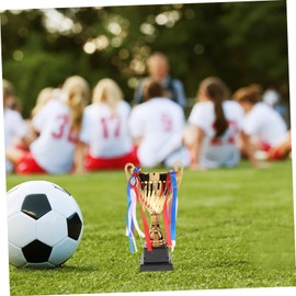 STOBOK Reward Trophy Cup Large Metal Award Trophy Achievement Gold High Trophy Sports Trophy Office Decor School Tournament Honor Trophy 9.65 Inches