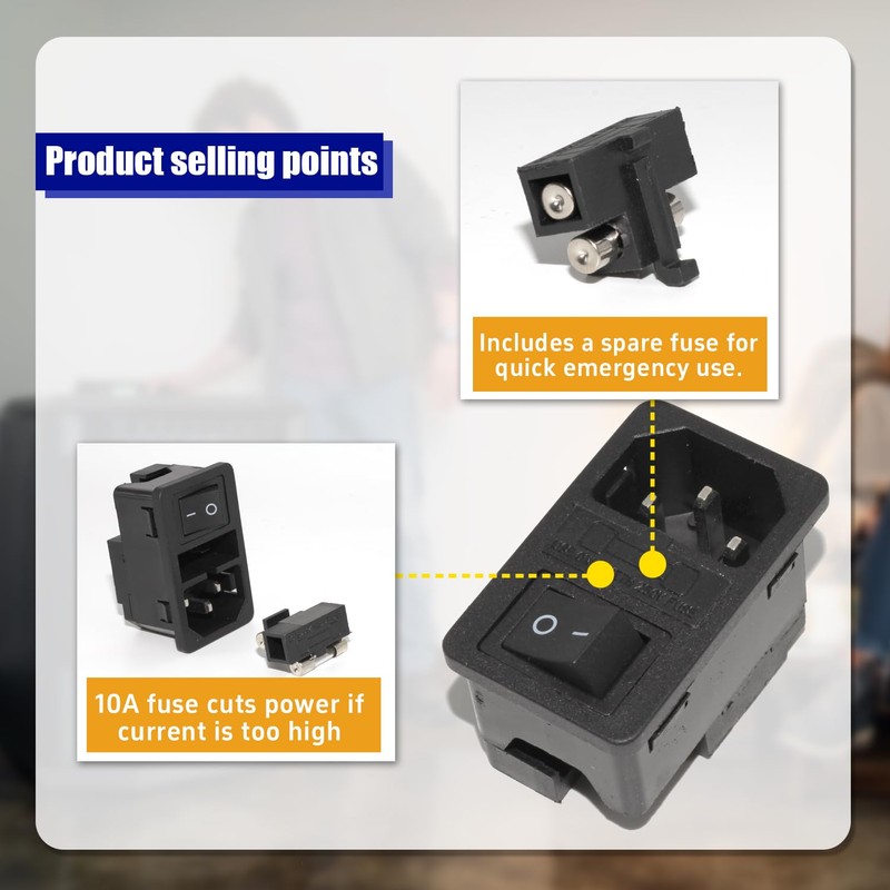 Main Power Switch Fit for ComfortBilt Pellet Stoves, Compatible with
