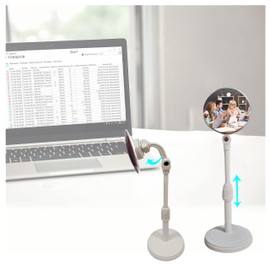 Crhexpva 1pc Office Safety Mirror,Computer Rear-View Mirror,Monitor Viewpoint Mirors,Office Cubicle Miror to See Behind You,Convex Cubicle for Personal Safety and View Monitors Or Anywhere.