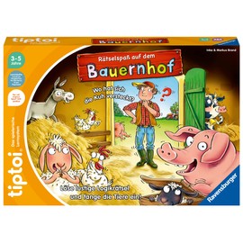 Ravensburger tiptoi Spiel 00125 Puzzle Fun on the Farm - Educational Game from 3 Years, Educational Logic Game for Boys and Girls, for 1-4 Players