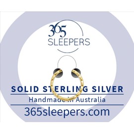 365 SLEEPERS Sterling Silver Faceted Hinged Hoop Sleeper Earrings Nose Ring Jewellery - Hand Made In Australia - Nickel Free Hypoallergenic (8mm)