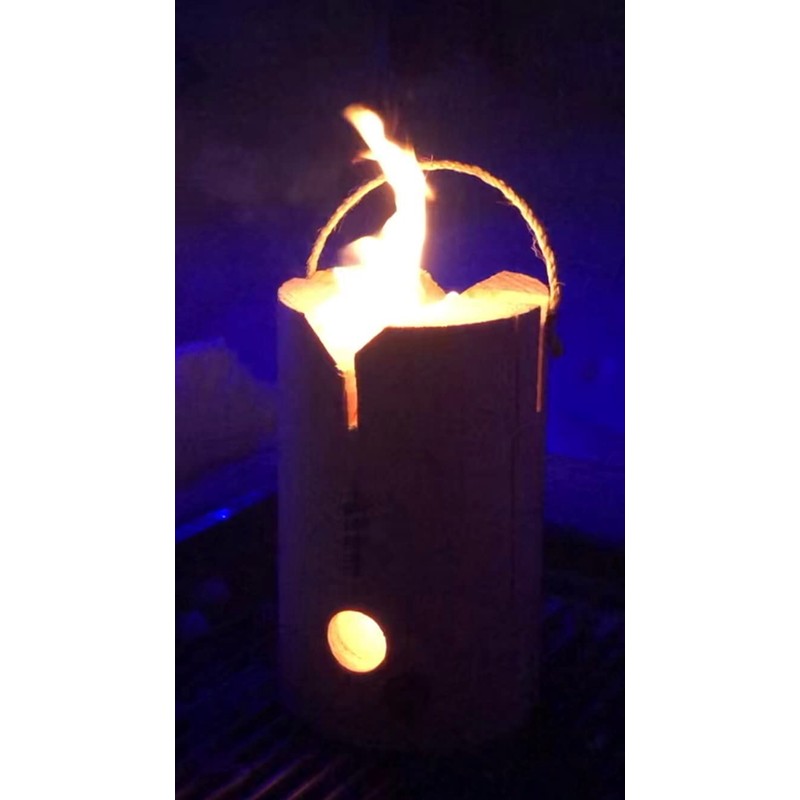 One Log Fire Portable Campfire Grill,100% All Natural Swedish Fire