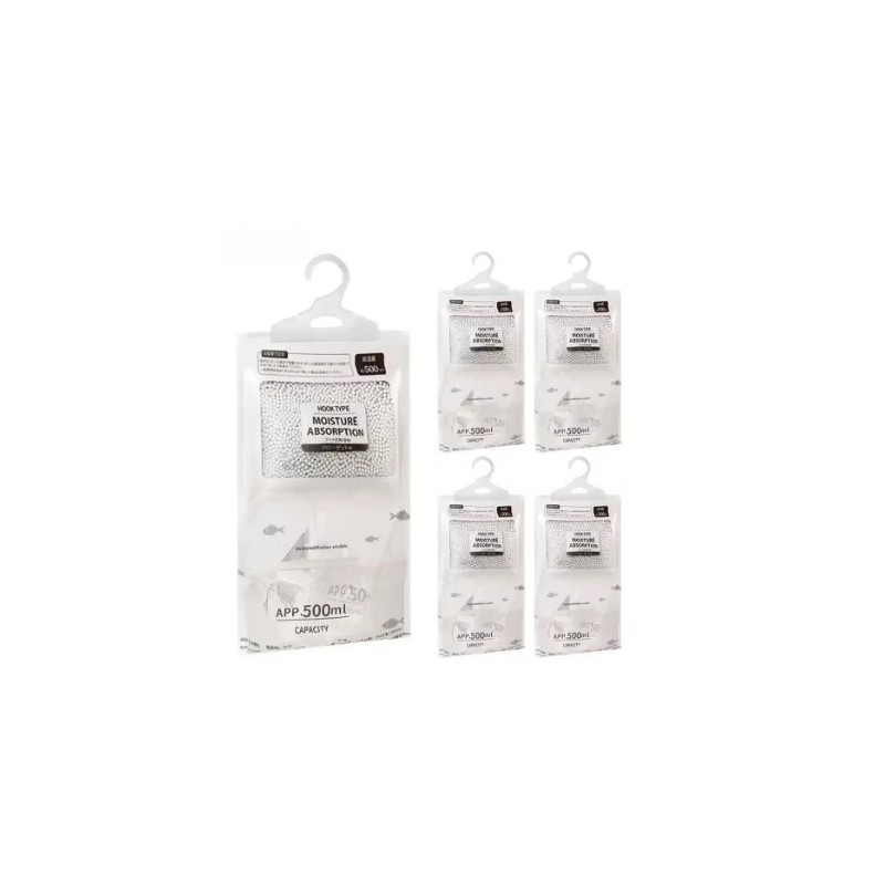 Hanging Moisture Absorber Bags for Closet Humidity Control – 5-Pack