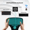 EBTOOLS Teclado inalámbrico 2.4G con trackball, Mini Teclado de Mano,