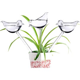 Glass Plant Watering Globes, Self Watering Globes Bird Shape, Self Watering Planter Insert, Plant Watering Devices, Automatic Plant Waterer Indoor, Watering Bulbs, 3 Pack
