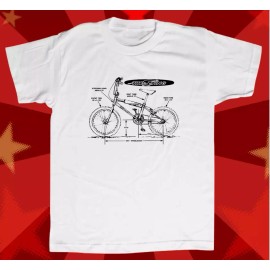 BMX SCHWINN BMX T-SHIRT The Sting Racing Bike Specification Retro Style Motomag - X-LARGE