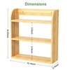ROMGUAR CRAFT 3 Tier Bamboo Spice Rack, Countertop or Wall