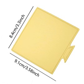 YYaaloa YYaaloa 200pcs 3.3 Inch Mini Square Golden Cake Boards Mousse Cupcake Base Paper Plates Dessert Board Base for Cake DIY, Baking Dessert Party Wedding Birthday (Square, 200pcs)