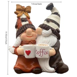 Coffee Gnomes Mother‘s Day Gnome Decorations Coffee Bar Decor Gift Accessories Mom Gfit Figurines Tiered Tray Statue