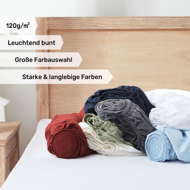 puredown Fitted Sheet 150 x 190 cm Microfibre Bed Sheet
