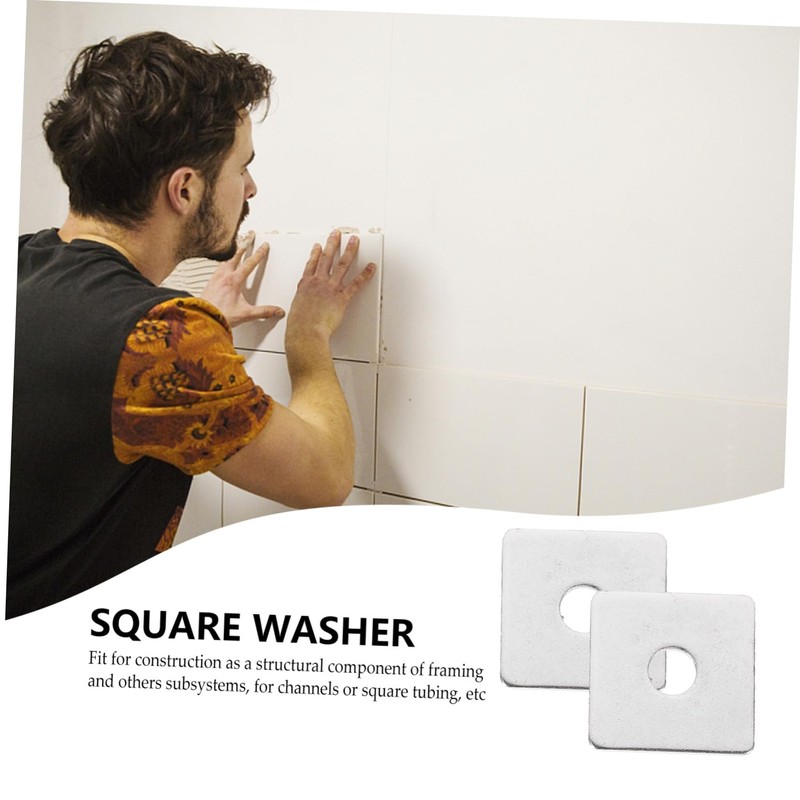 OUNONA 10 Pack Square Washers Set Flat Stainless Steel Washers