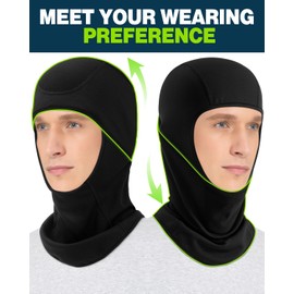 Balaclava Face Mask with Breathable Mesh, Moveable Design Ski Mask for Winter Cold Weather Ski Snowboarding Working Men Women