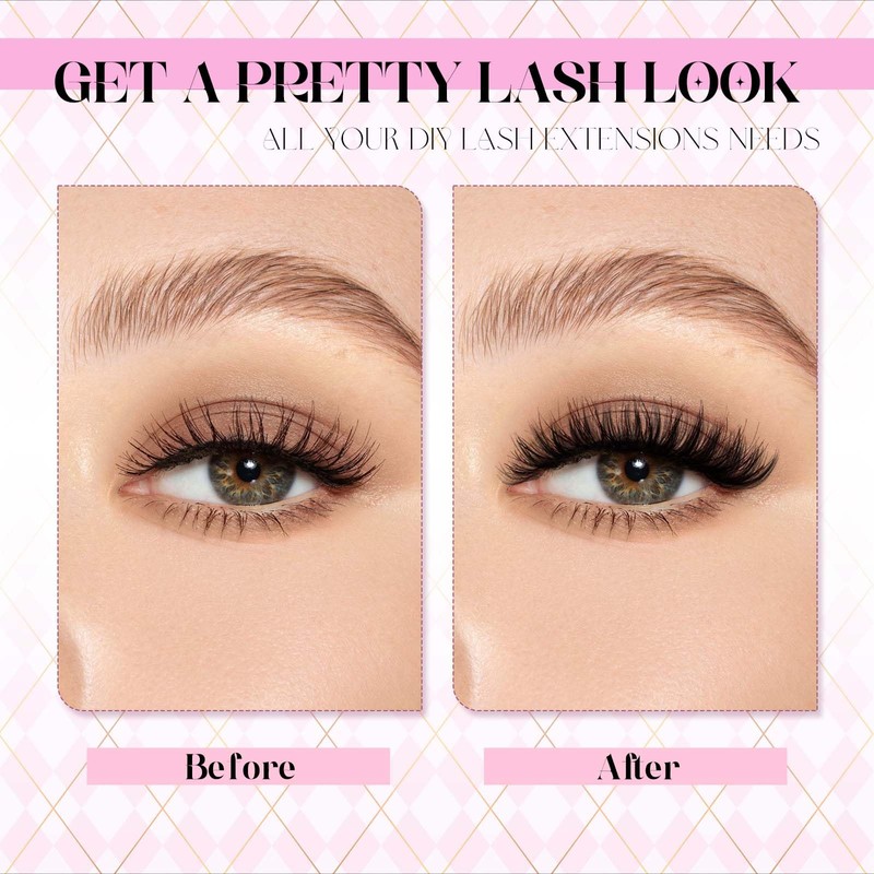 FADLASH DIY Lash Extensions Kit, 40D 0.07 D Curl Lash