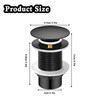 Xinlon Plug Sink Black, Universal Drain Fitting for Sink, Pop