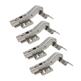 LIKERAINY 45 Degree Hinge Ø 35mm with Hydraulic Damper for Special Corner Door Soft Closing Hinges for Cabinet Cupboard Wardrobe Folding Angular Doors Pack of 4