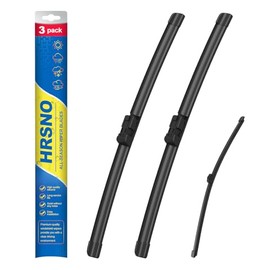 HRSNO - Juego de limpiaparabrisas de 26 pulgadas  20 pulgadas con limpiaparabrisas trasero de 16 pulgadas, repuesto automotriz para limpiaparabrisas  