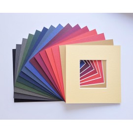 Custom Whitecore 1.4mm Picture Mount Bevel Cut Mat Board for Photos & Art Choice of 30 Colours | Made to Order Up To 12"x10"