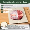 Kikcoin Bamboo Cutting Board Set with Defrosting Tray, Wood Cutting