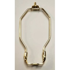 Unbranded 6 1/2 "TALL BRASS PLATED LAMP HARP WITH BASE REGULAR NEW 54039J