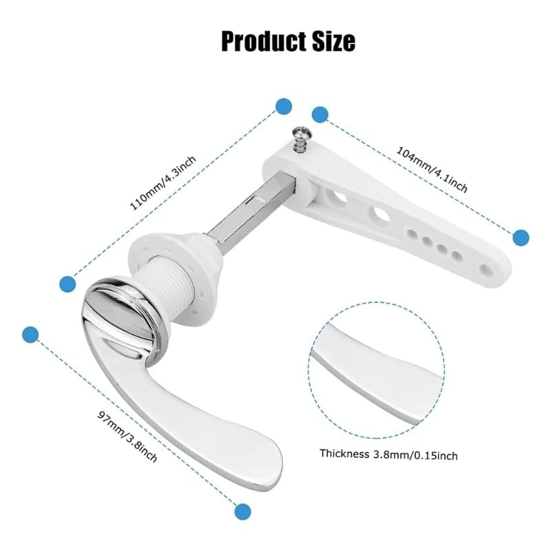 OKODOKO Universal Replacement Toilet Flush Handle Lever Arm Kit for
