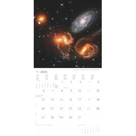 Alpha Edition - Space 2025 Brochure Calendar, 30 x 30 cm, Wall Calendar with Space for Notes and Appointments, Motifs from the Galaxy, Monthly Overview and Holiday Dates DE/AT/CH
