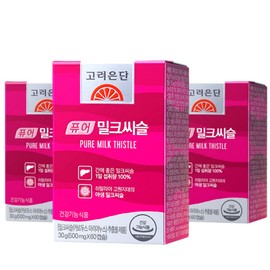 Korea Eundan Milk Thistle Pure 60 capsules Silymarin 130mg liver health food 4 boxes / 고려은단 밀크씨슬 퓨어 60캡슐 실리마린 130mg 간건강식품 4박스