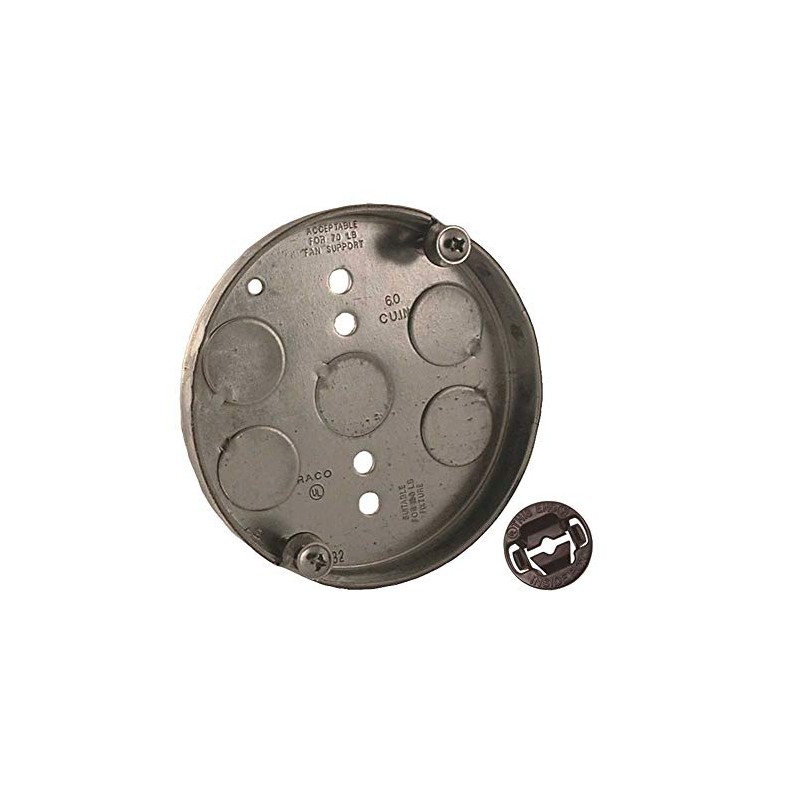 4 in. Round Ceiling Rated Fan Pan, 1/2 in. Depth,