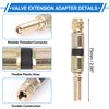 VekAuto 1Set 180 Degrees Copper Tire Valve Extension with Flexible