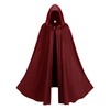 Regenboog Renaissance Costume Men Women,Burgundy Medieval Renaissance Cloak,Adult Victorian Cape,Red
