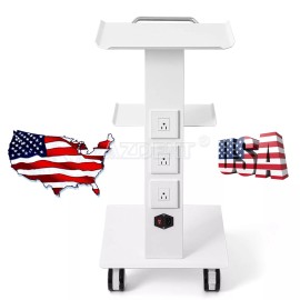 Unbranded 3 Shelf Dental Trolley Medical Tool Cart/ Mobile Dentist Stool Rolling Chair - Medical Tool Cart Built-in Socket