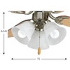 Progress Lighting AirPro Collection Three-Light Ceiling Fan Light, Brushed Nickel