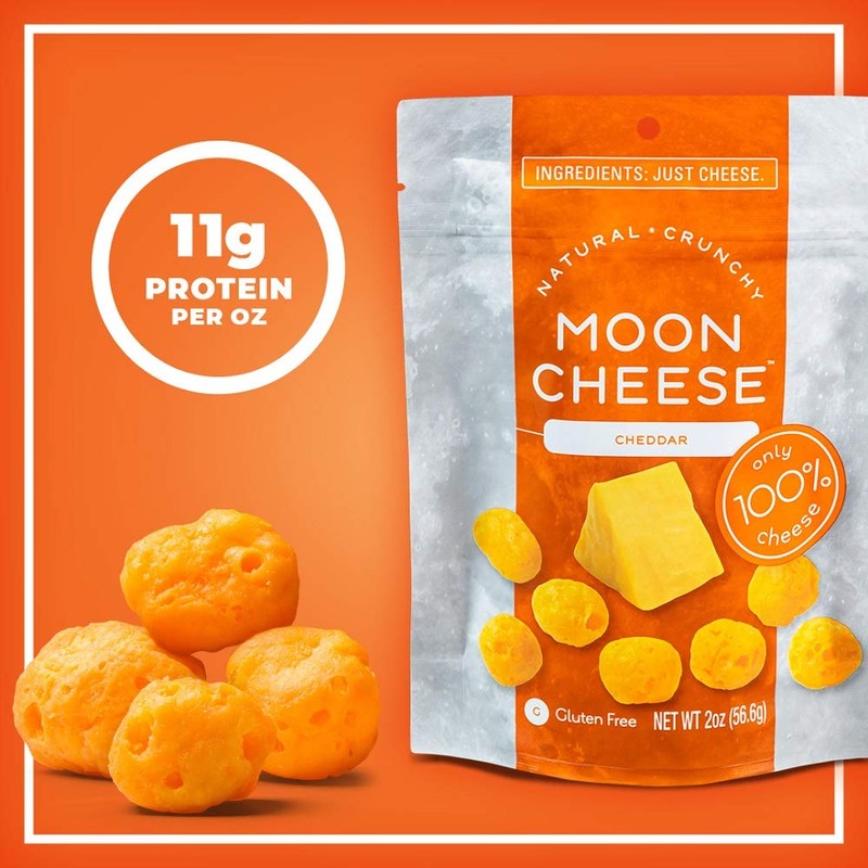 Moon Cheese - 100% Natural Cheese Snack - Cheddar -
