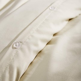 Bare Home Duvet Cover King/Cal King Size - Premium 1800 Super Soft Duvet Covers Collection - Lightweight, Cooling Duvet Cover - Soft Textured Bedding Duvet Cover (King/Cal King, Sand)