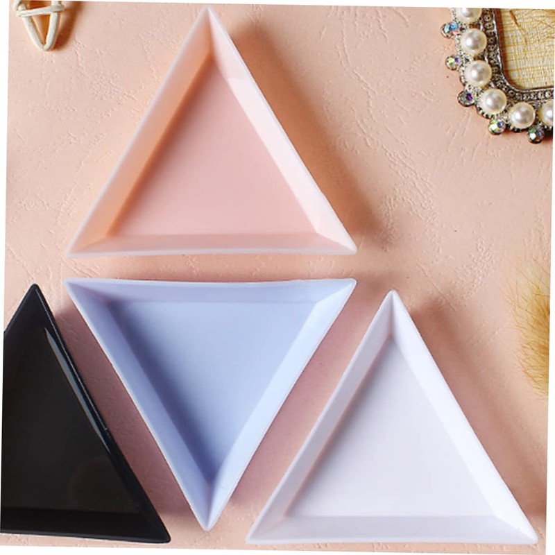 Healeved Triangular Storage Trays for Nail Art Jewelry 80pcs Set