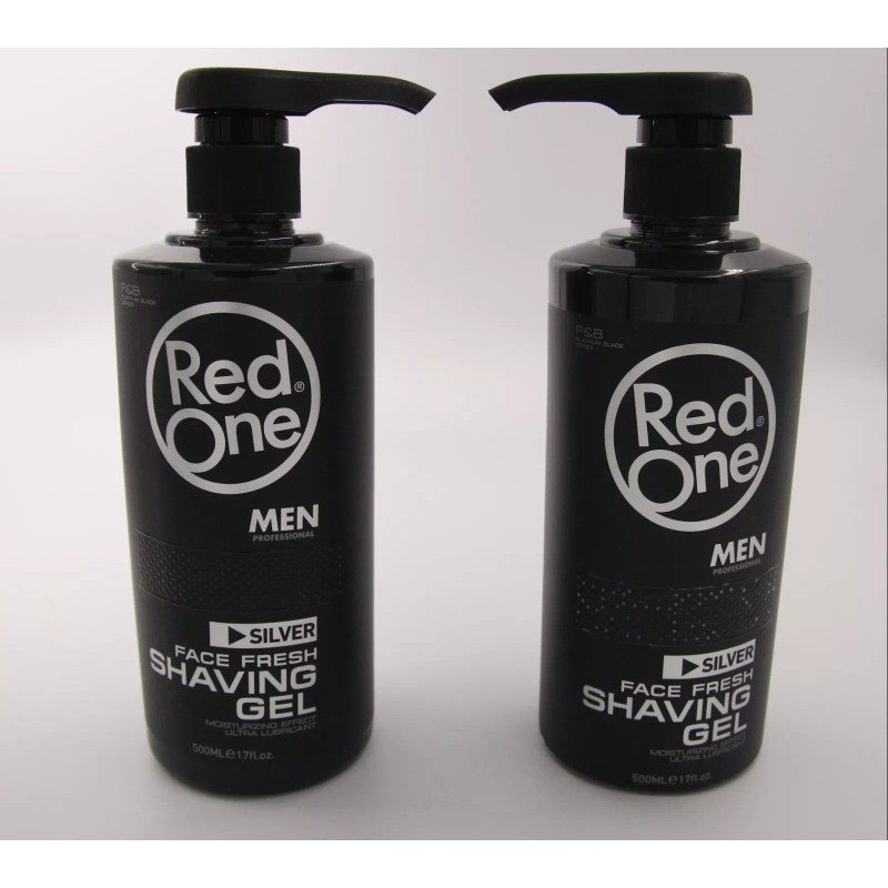Red One 2xRed One Silver Face Fresh Shaving Gel 500ml