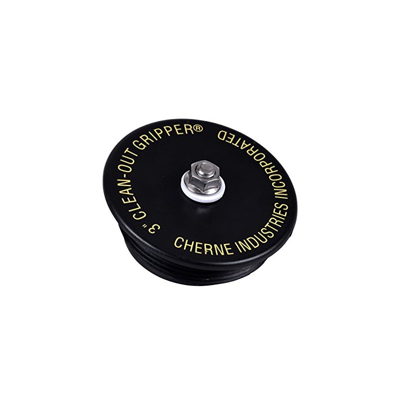 Cherne 270178 Gripper 3 in. Black Mechanical Clean Out Plug