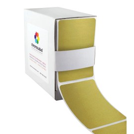 ChromaLabel 2 x 3 inch Permanent Color-Code Rectangle Labels, 100/Dispenser Box, Gold