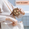 Elecbae Coin Purse with Charms, Zip Silicone Round Carrying Pouch