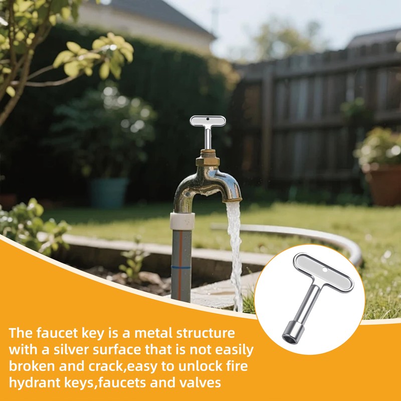 2Pcs P1300-PART-13-KEY Fire Hydrant Water Key, Water Spigot Key for