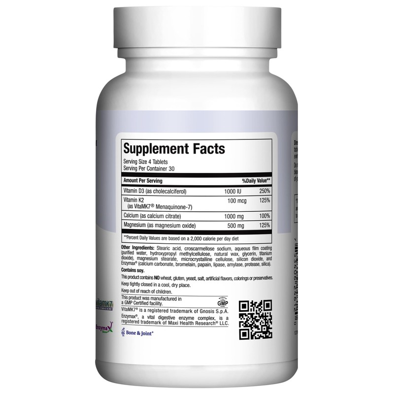 4-in-1 Calcium 1000mg with Vitamin D3 - Calcium Supplement for