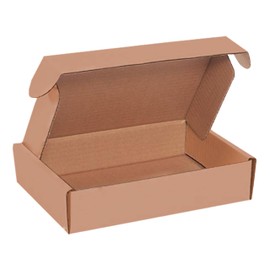 The Boxery 15 1/8 x 11 1/8 x 2 Inch-50-Pack, Kraft/Brown Corrugated Shipping Box Mailers, Sturdy Shipping Boxes, Professional Packaging for Small Business Mailing, Gift Packing, Ship Flat