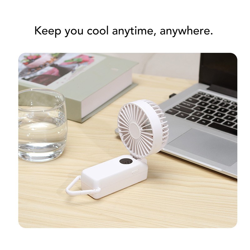 Mini Handheld Fan 3 Speeds Desk Fan Foldable Small Personal