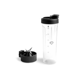 Springlane To-Go Mixing Bottle with Mixing Lid and Drinking Lid for Hanno High Performance Blender, Anthracite, Dishwasher Safe