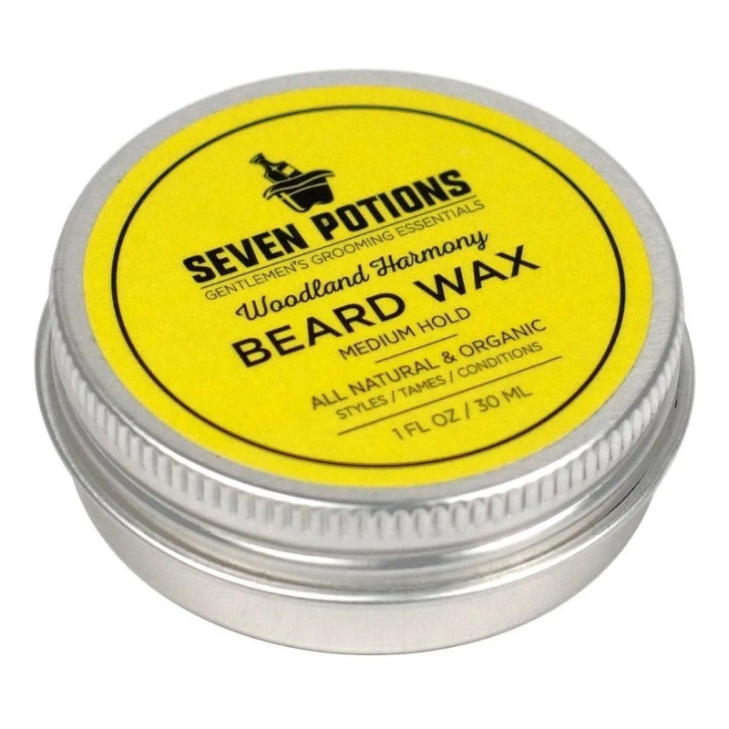 Siete Pociones Barba Cera 1 Oz. Naturales Y Orgánicos Barba